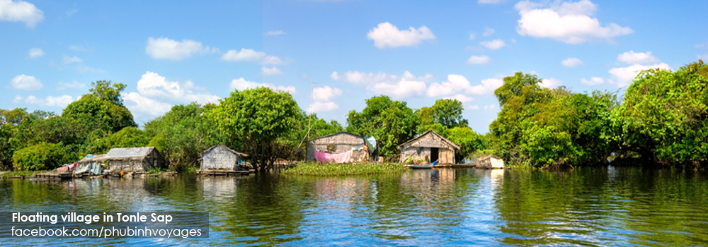 Floating village in Tonlé Sap